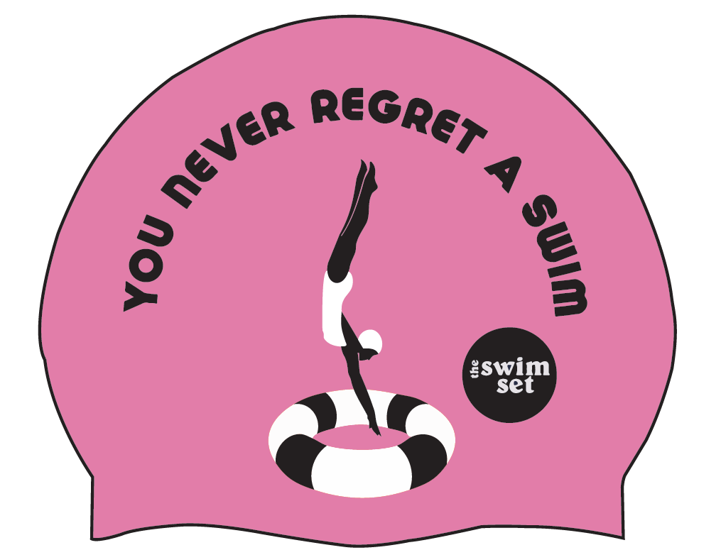SWIM CAP PINK - DIVER WITH SWIM RING