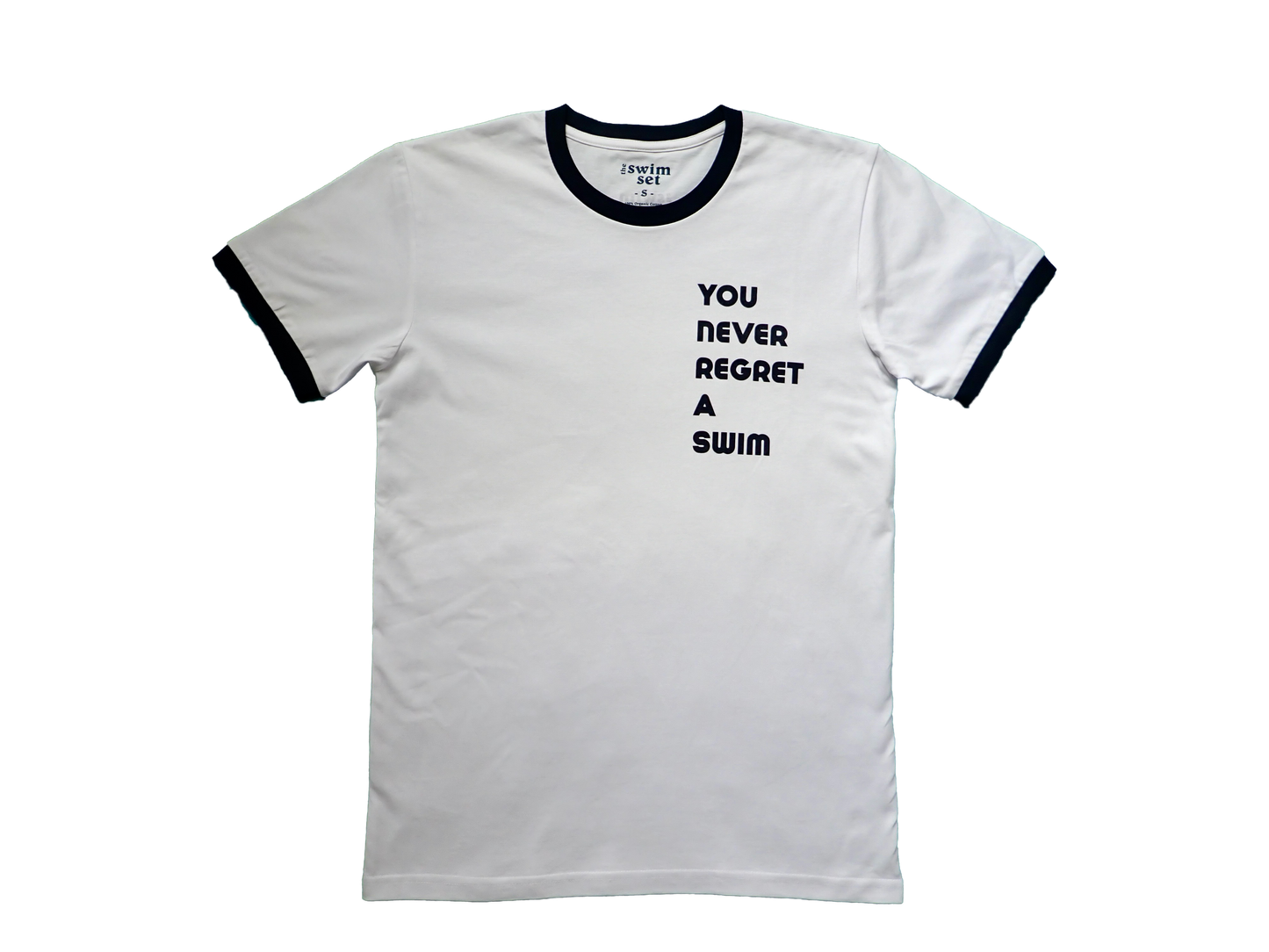 TSHIRT 'YOU NEVER REGRET A SWIM' NAVY