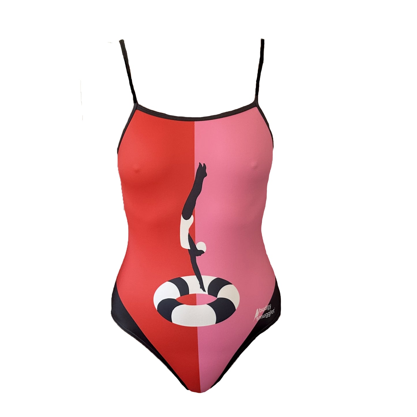SWIMSUIT "YOU NEVER REGRET A SWIM" DIVER INTO SWIM RING
