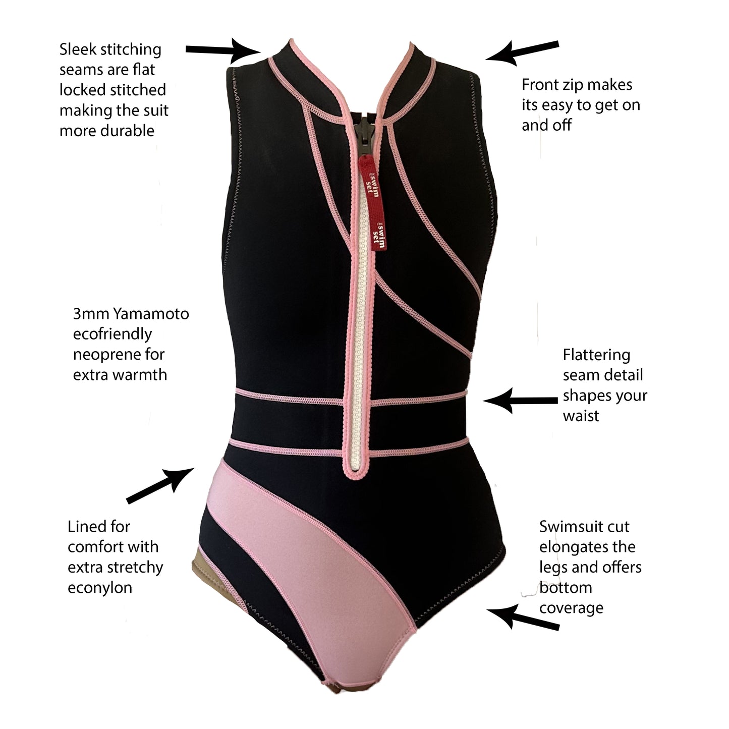 SLEEVELESS ZIP FRONT WETSUIT GIGI