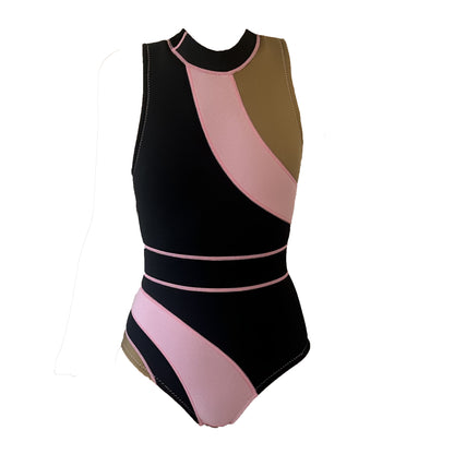 SLEEVELESS WETSUIT LULU BLACK PINK TOBACCO